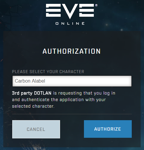 EVE SSO auth screen redesign